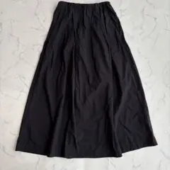 スピックアンドスパン　タックギャザースカート　【S】36　ブラック　マキシ丈のサムネイル