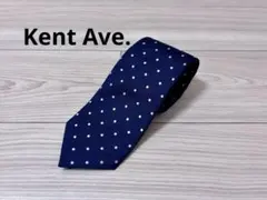 【美品】Kent Ave. ネクタイ ネイビー ドット シルク