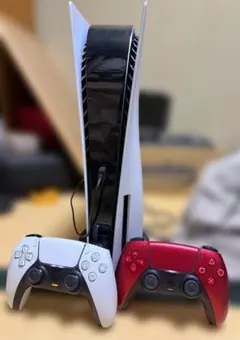PS5 本体 通常版 (ディスクドライブ搭載) ＋ 純正赤コントローラー付
