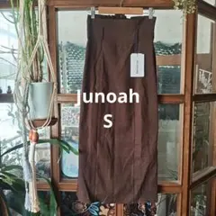 JUNOAH ブラウン タイトスカート Sのサムネイル