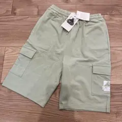 新品　XLARGE KIDS ミントグリーン ハーフカーゴパンツ 140cm