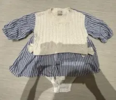 秋先取り！プティマインロンパース、ニット付き　80 乳幼児　最終価格！