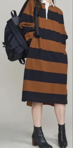 極美品　Gymphlex ジムフレックス　ラガーシャツワンピース