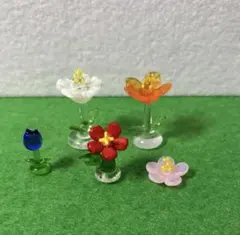 コスモスと忘れな草 ガラス細工 ミニチュア | Mercari