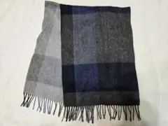 チェック柄 マフラー ブラック、グレー系