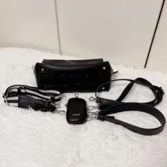 nouer ショルダーバッグ 2way ミニポーチ付き ブラックのサムネイル