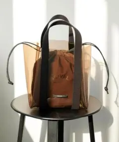 ORCIVAL クリアトートバッグ　ブラウン