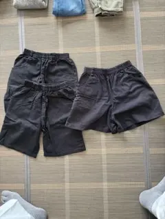 最終値下げ！黒のハーフパンツ 3枚セット　120が2枚、130が1枚