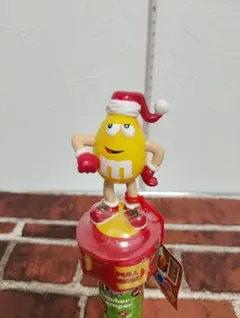 M&M's クリスマス　スタンパーステッカー　イエロー