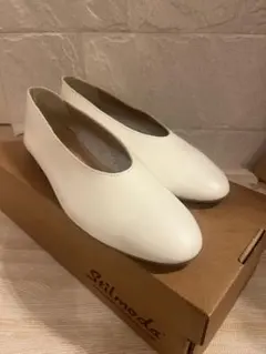 Stilmoda ホワイト フラットシューズ　7602