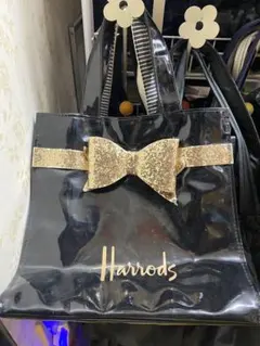 Harrods ブラック トートバッグ