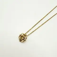 【極美品】GIVENCHY ジバンシー　Gロゴネックレス　ゴールド　ストーン