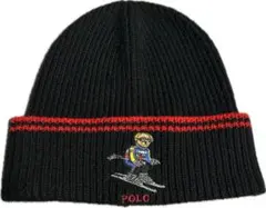 ポロ ラルフローレン　黒　ベア　ビーニー　ニット帽