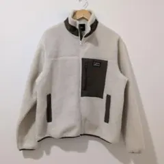 値引★ボアジャケット レディース アイボリー フリース ジップアップ F