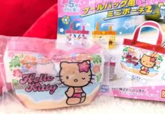 サンリオキャラクターズ　プールバッグ風ミニポーチ　ハローキティ　日焼け