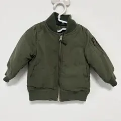 オリーブグリーン ジップアップアウター 90