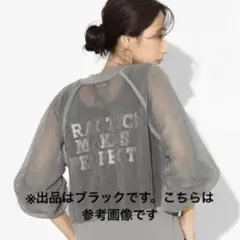 新品未使用！ SCOT CLUB (38)バックロゴシアー　　ブルゾン ブラック