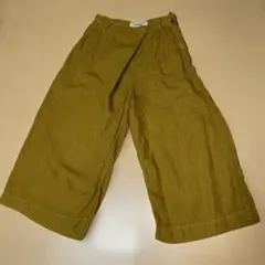 【ドミンゴ　OMNIGOD】リネンクロップドワイドパンツ　サイズ1 (日本製)