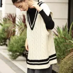 BEAUTY&YOUTH UNITED ARROWSチルデンニットビッグベスト