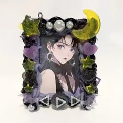 黒　ハロウィン風　音楽　B8　ホイップデコ　レジン　トレカケース硬貨ケースデコ