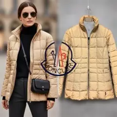 【MONCLER】ナイロン ダウンジャケット ソラーロ ベージュ サイズ1