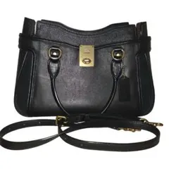 COACH コーチ 美品 サッチェル トートバッグ ショルダーバッグ ブラック