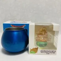 【新品】ドラクエ2点　○フィギュア　スライムつむり○ステンレスカップ　青