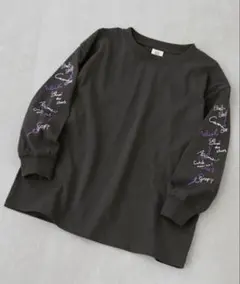 新品 未使用devirock BIGシルエット 袖プリント長袖Tシャツ 130