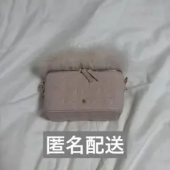 OLIVEdesOLIVEハートキルティング ファー ショルダーバッグ ピンク