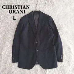 美品✨CHRISTIAN ORANI テーラードジャケット毛69% ネイビー L