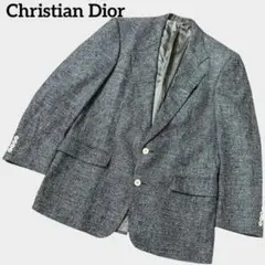 極美品 クリスチャンディオール ジャケット ヘリンボーンCDロゴ L