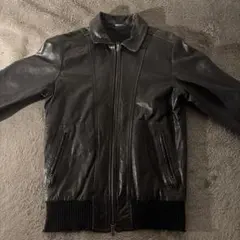 00s darkwear double zip leather jacket