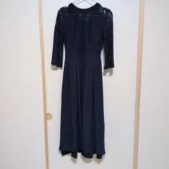 LACE LADIES パーティードレス ネイビー レース