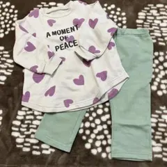 【値下げ‼︎】ハート柄パジャマセット 100cm