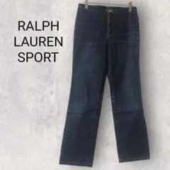 ラルフローレンスポーツ ストレートデニム ジーンズ ブルー 無地 通年