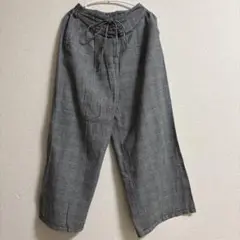 グレンチェック　ワイドパンツ