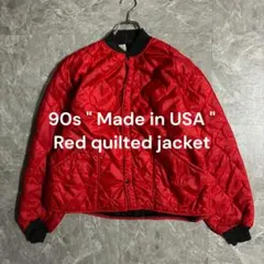 90s USA製 ヴィンテージ キルティングジャケット 短丈 古着 フェードXL