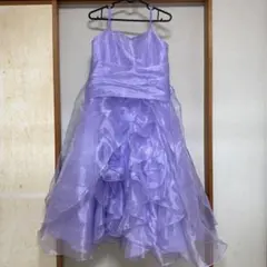 薄紫色 フリル付きドレス 100cm〜