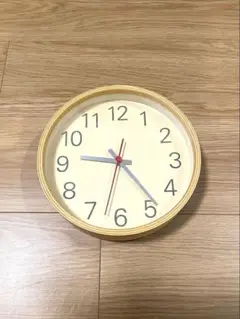 ACTUS クリーム色のアナログ時計 直径20cm