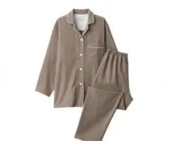無印良品　婦人　脇に縫い目のない　フランネルパジャマ　ブラウン　L〜XL 新品