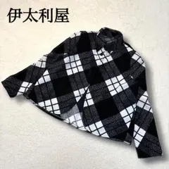 伊太利屋 イタリヤ モノトーン 総柄 ジャケット チェック柄 ショート丈のサムネイル