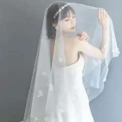 ウェディングベール ミディアム 結婚式 ブライダル ナチュラル フラワー 花嫁