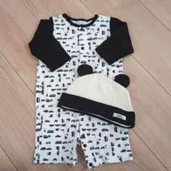 ロンパース 50cm 60cm 70cm 車柄　コムサイズム　帽子