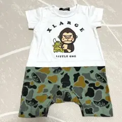 XLARGE KIDS ロンパース ゴリラ カモフラ 半袖 70 80