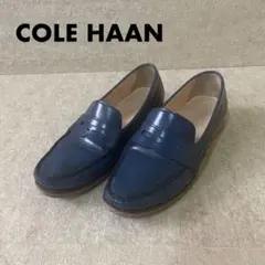 COLE HAAN コールハーン コインローファー ブルー 23.5cm