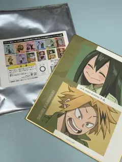 ヒロアカ ミニ色紙 東武動物公園　上鳴電気 蛙吹梅雨