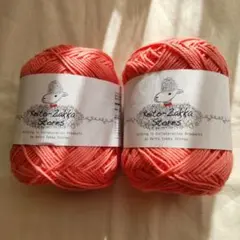 毛糸雑貨ストアーズ NEWコットンベビー オレンジ毛糸2個セット