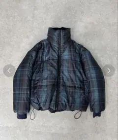 チェック柄ダウンジャケット