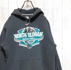 00s　希少　NORTH OLDHAM　コラボ　ナイキパーカー　ビッグロゴ　S