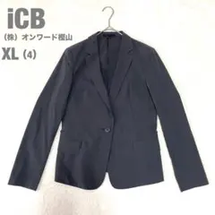 iCB オンワード樫山 テーラードジャケット 肩パッド 大きいサイズ XL 4